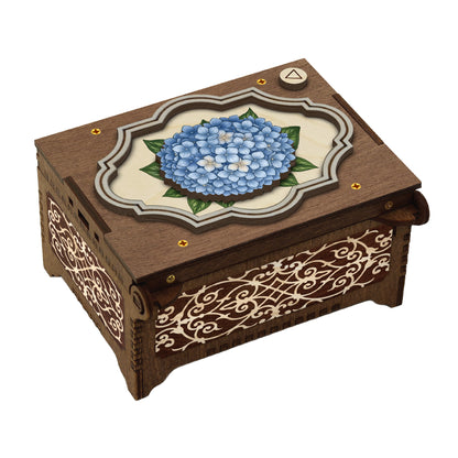 Colorful Hydrangea Music Box