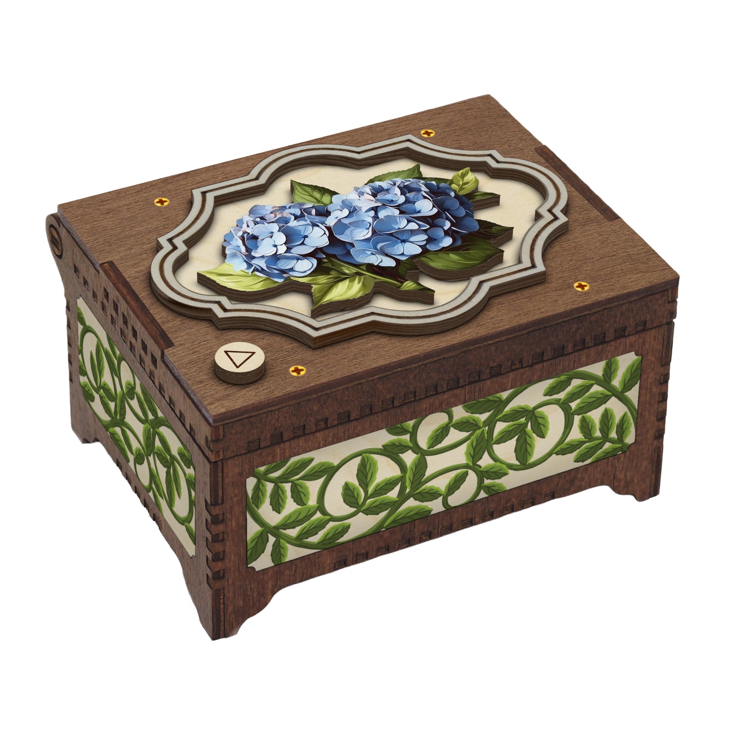 Colorful Hydrangea Music Box