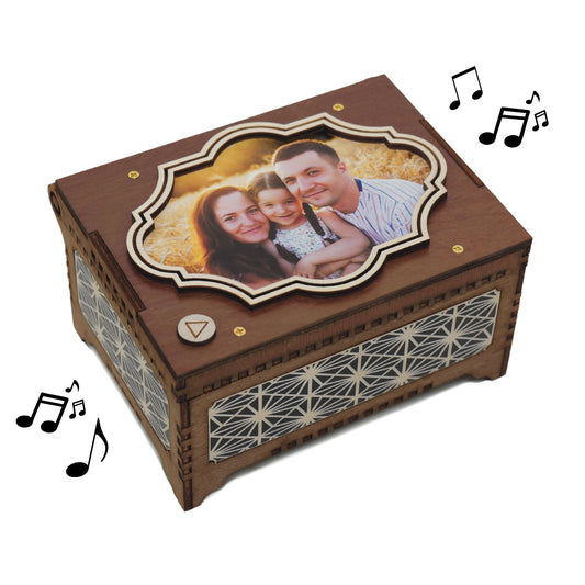 Custom Photo Plaque Music Box