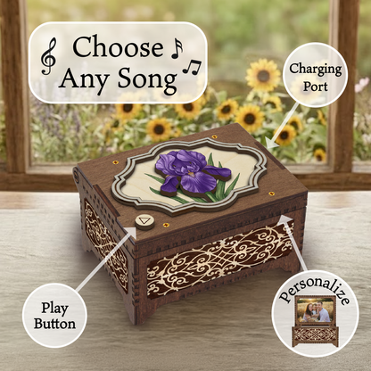 Colorful Iris Music Box