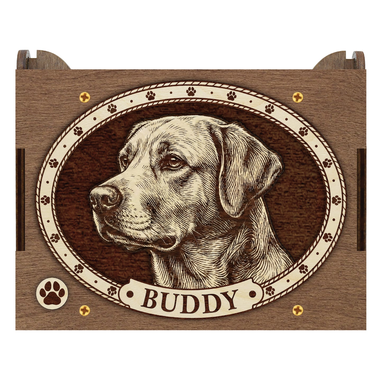Labrador Dog Custom Memorial Music Box, Urn