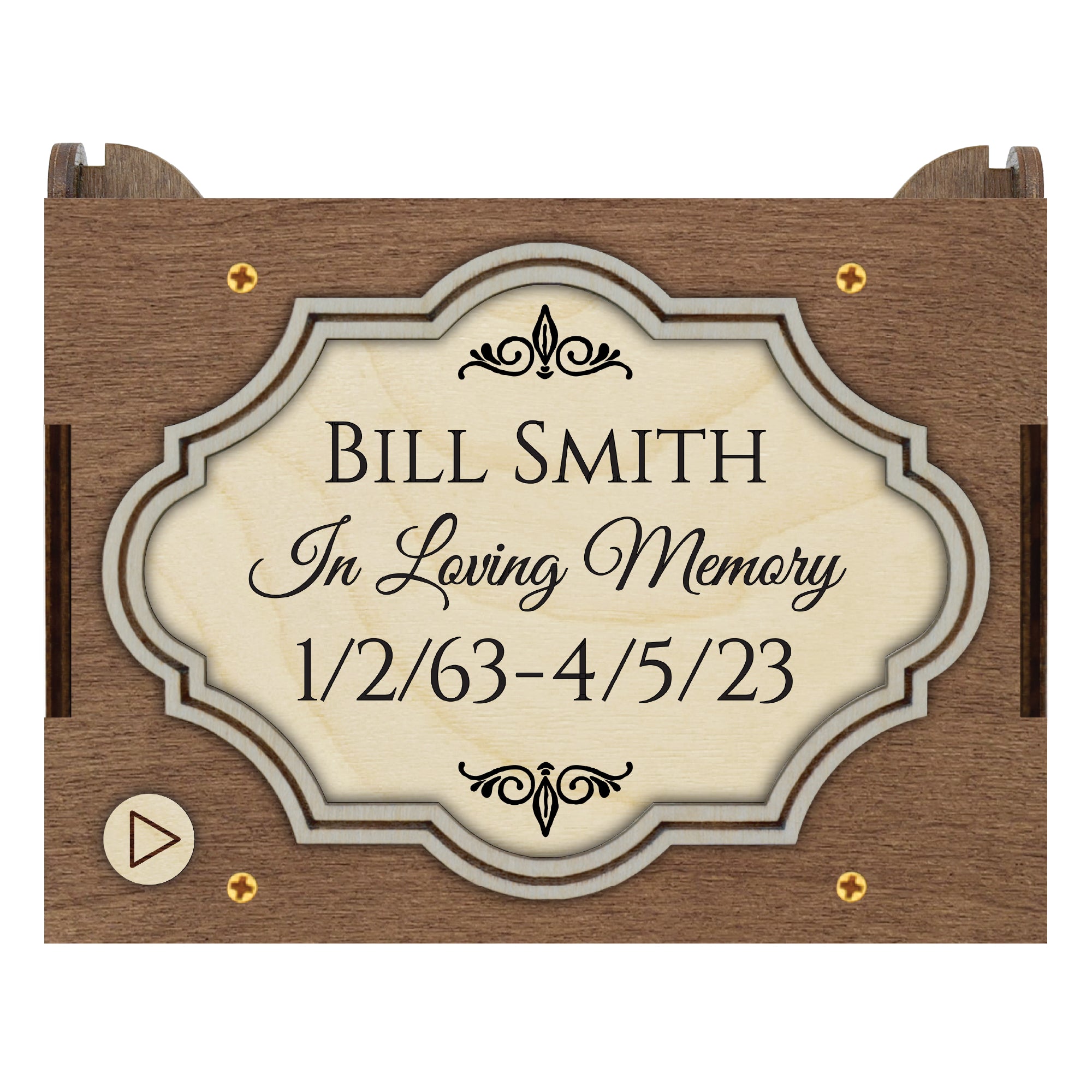 Memorial Music Box, Plays a Voicemail, Custom Recording, or Any