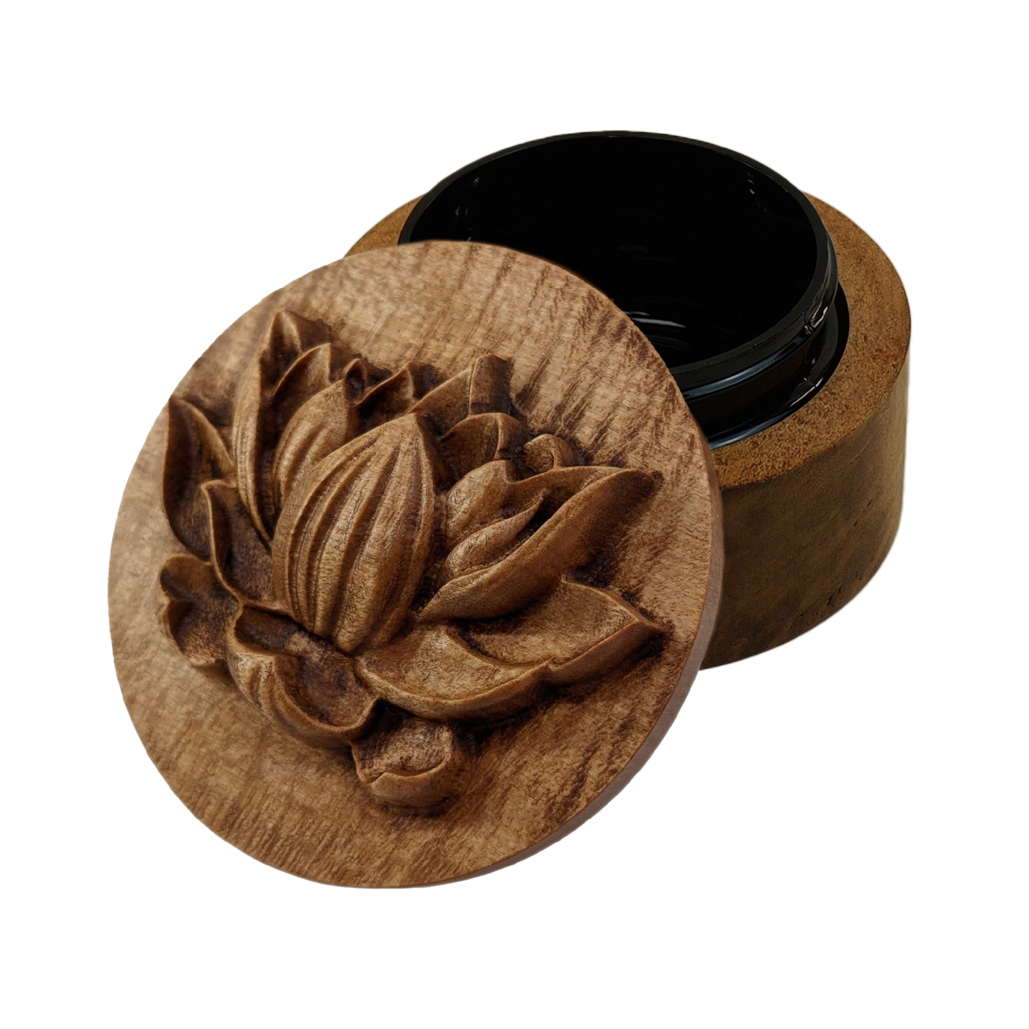 Lotus Flower Carved Box, Keepsake Urn, Your Text Engraved – Davidson ...