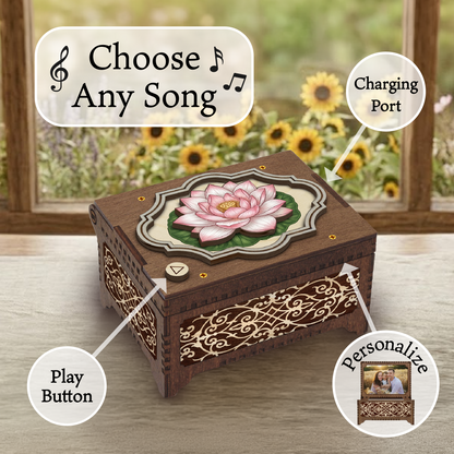 Colorful Lotus Music Box