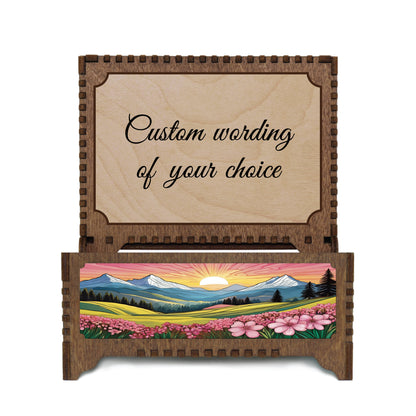 Colorful Lovebirds Music Box