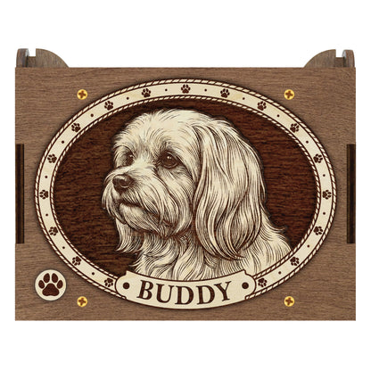 Maltese Dog Custom Memorial Music Box, Urn