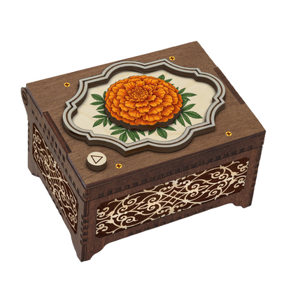 Colorful Marigold Music Box