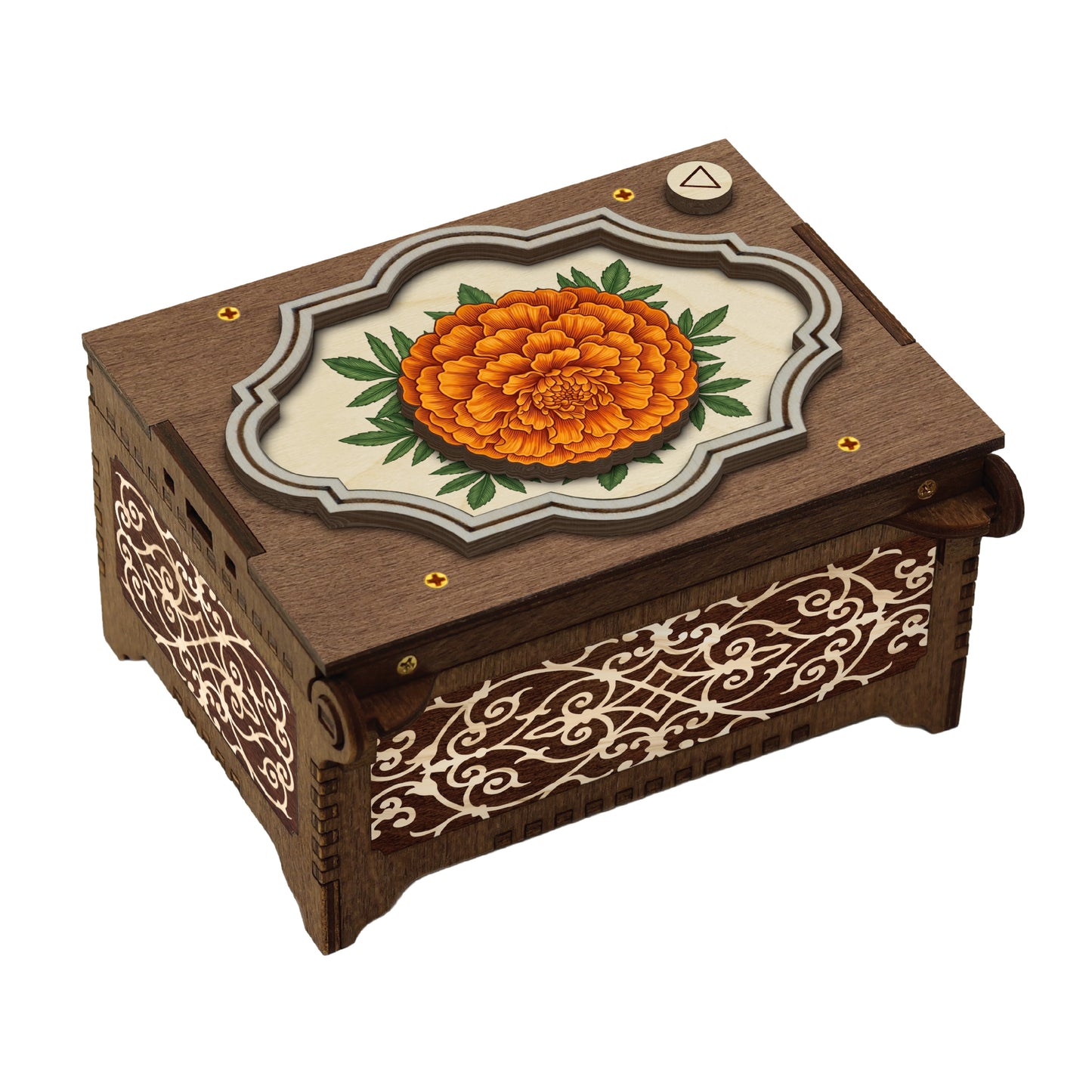 Colorful Marigold Music Box