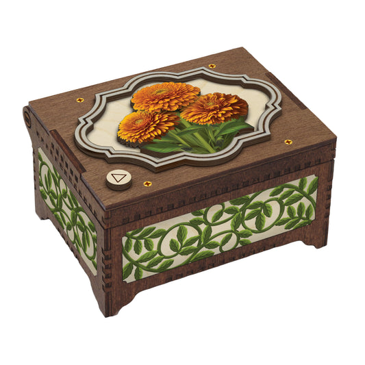 Colorful Marigold Music Box