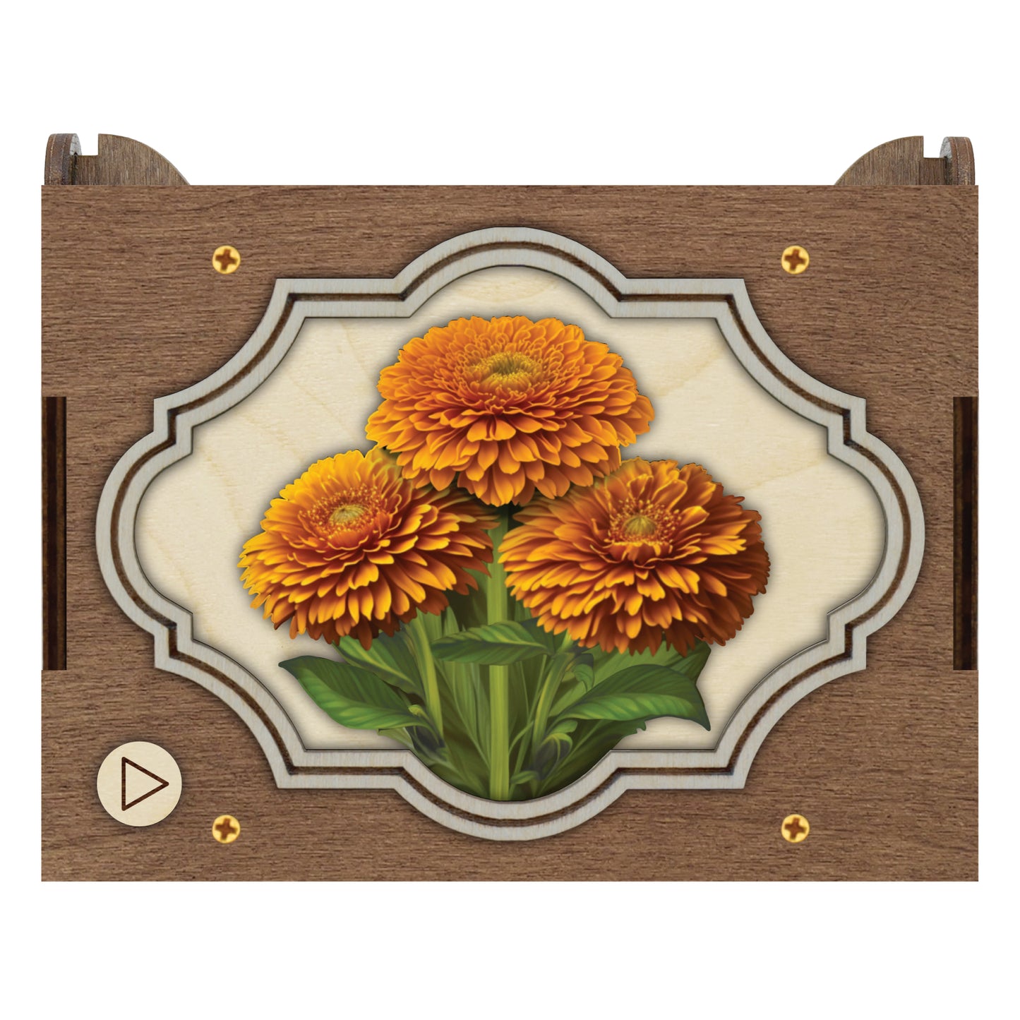 Colorful Marigold Music Box