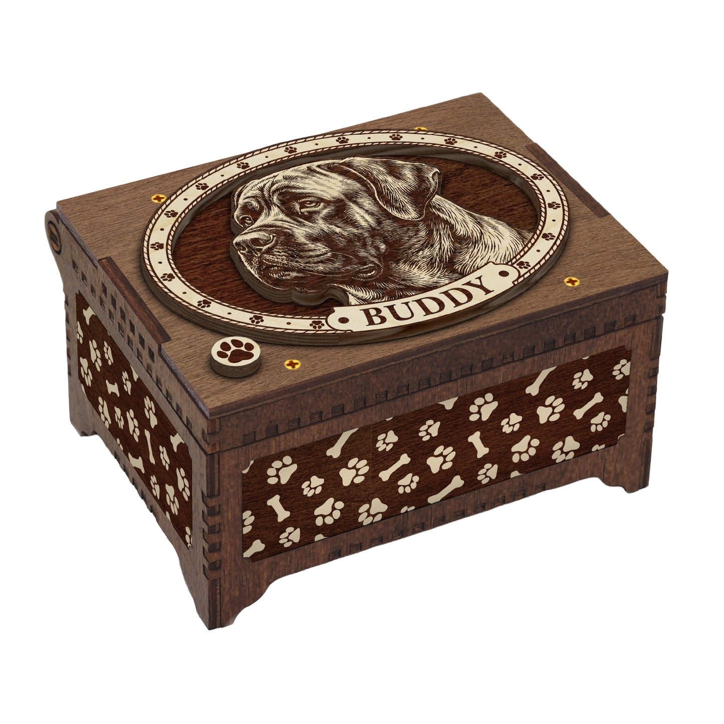Mastiff Dog Custom Memorial Music Box, Urn