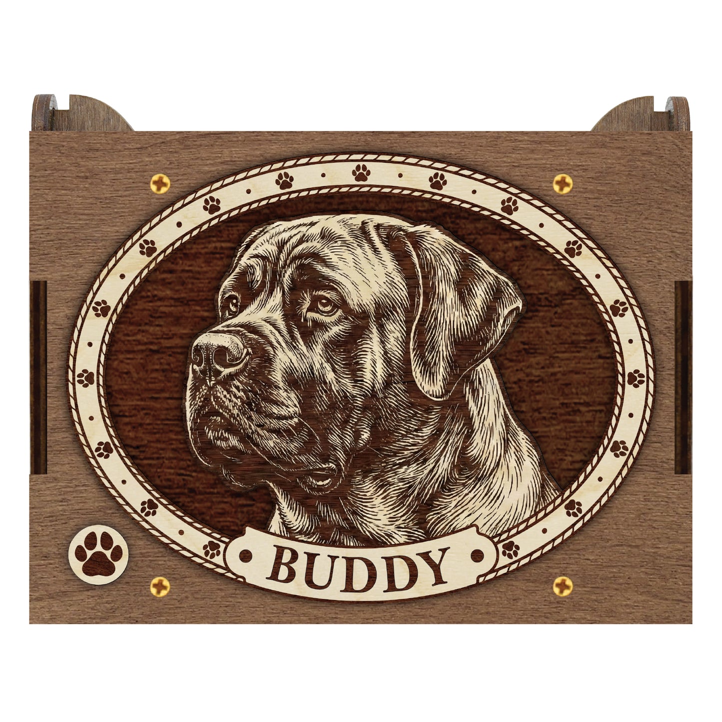 Mastiff Dog Custom Memorial Music Box, Urn