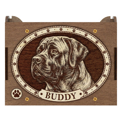 Mastiff Dog Custom Memorial Music Box, Urn