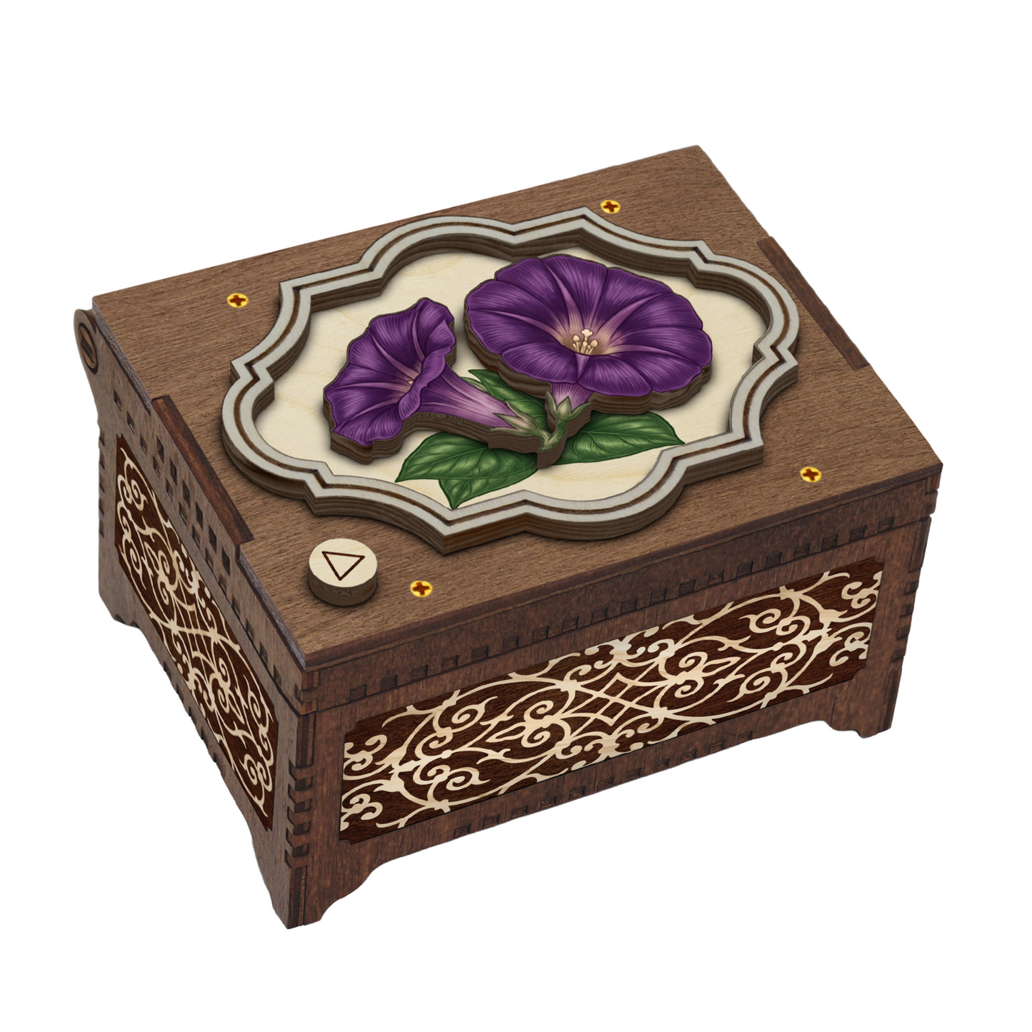 Colorful Morning Glory Music Box