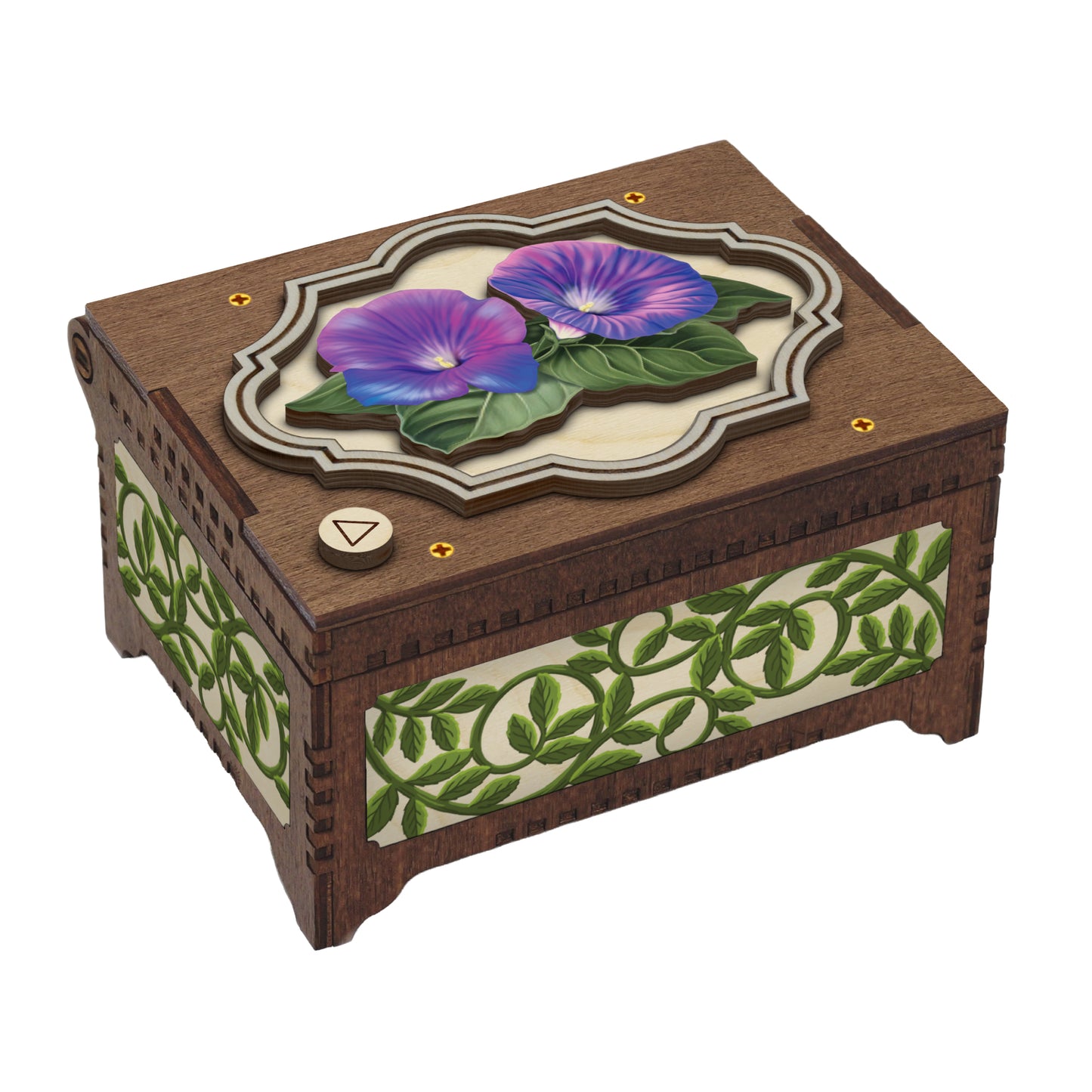 Colorful Morning Glory Music Box