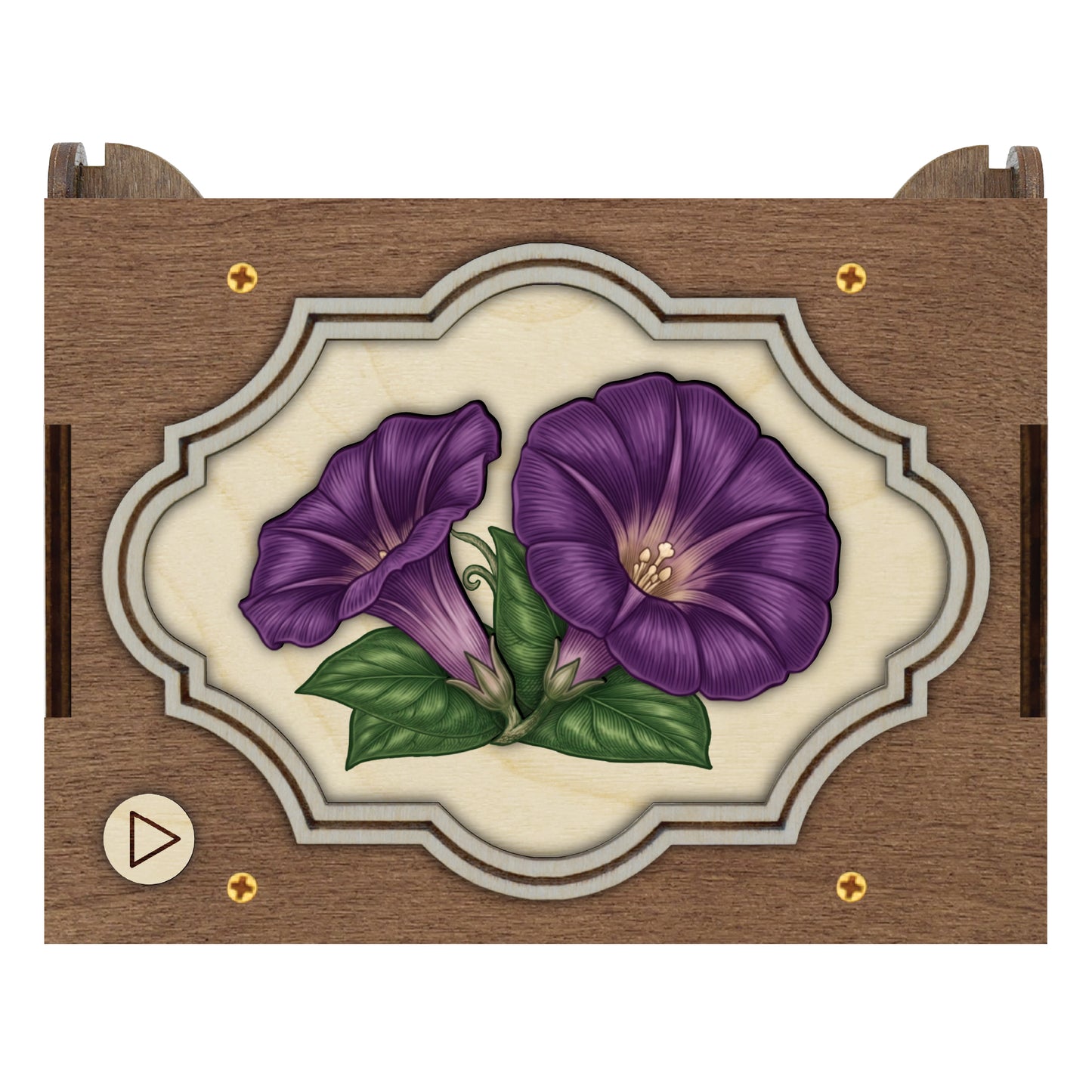 Colorful Morning Glory Music Box