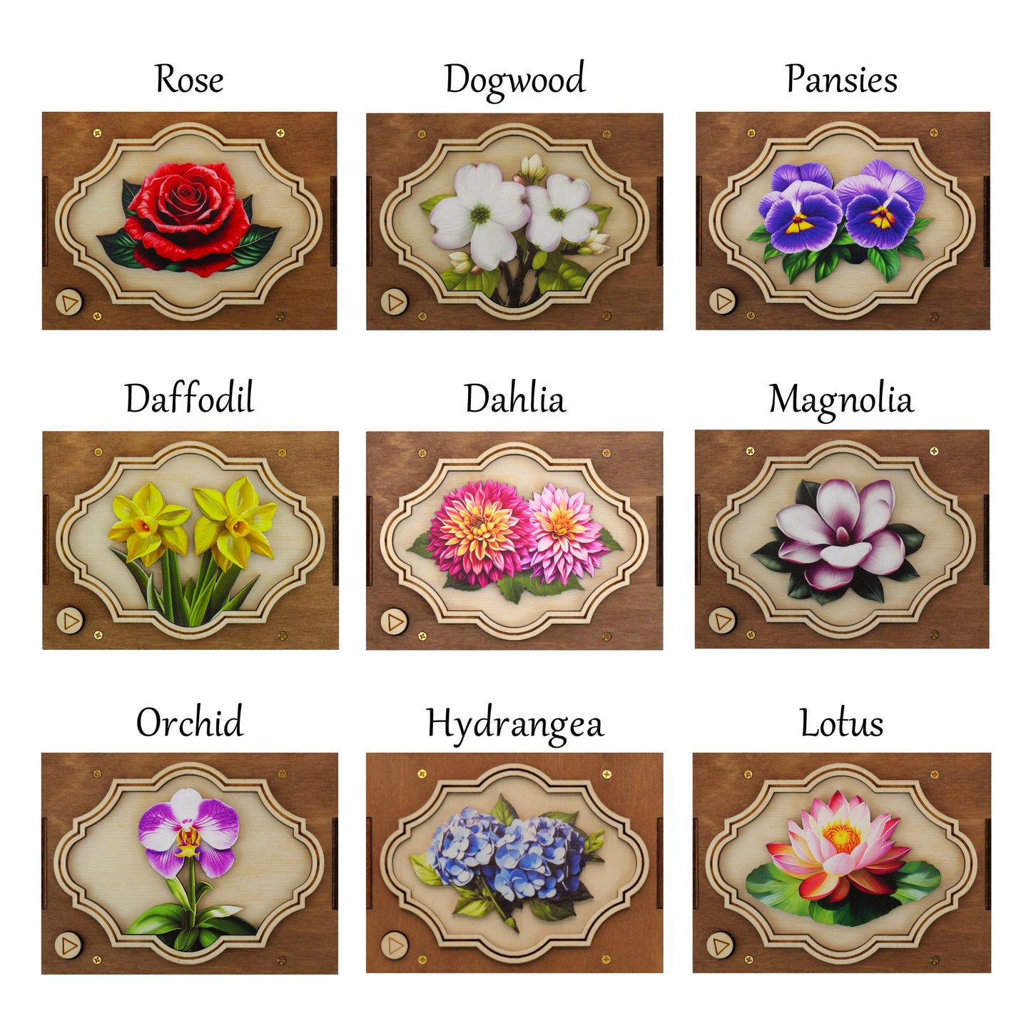 Flower Ornament, 21 Flower Choices