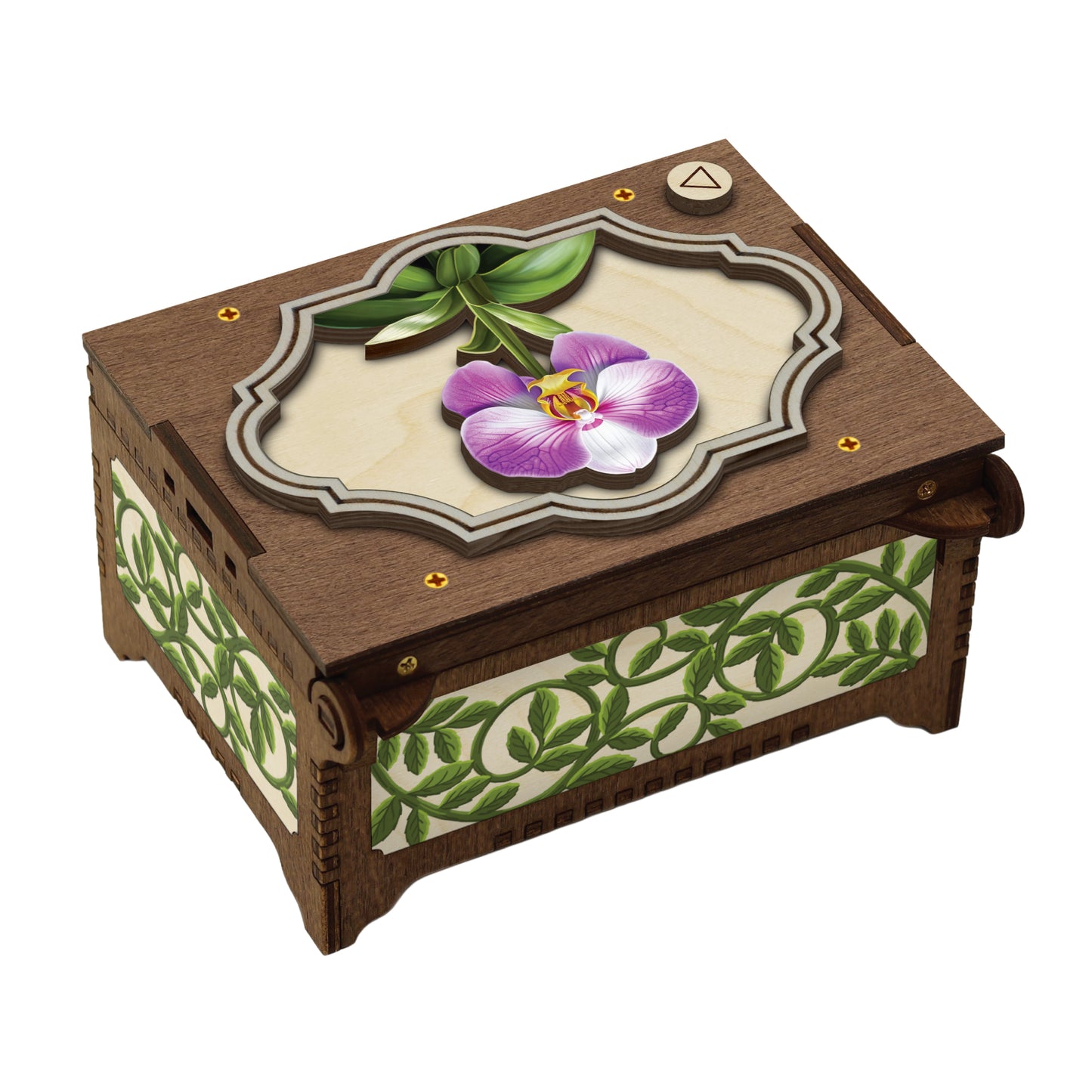 Colorful Orchid Music Box