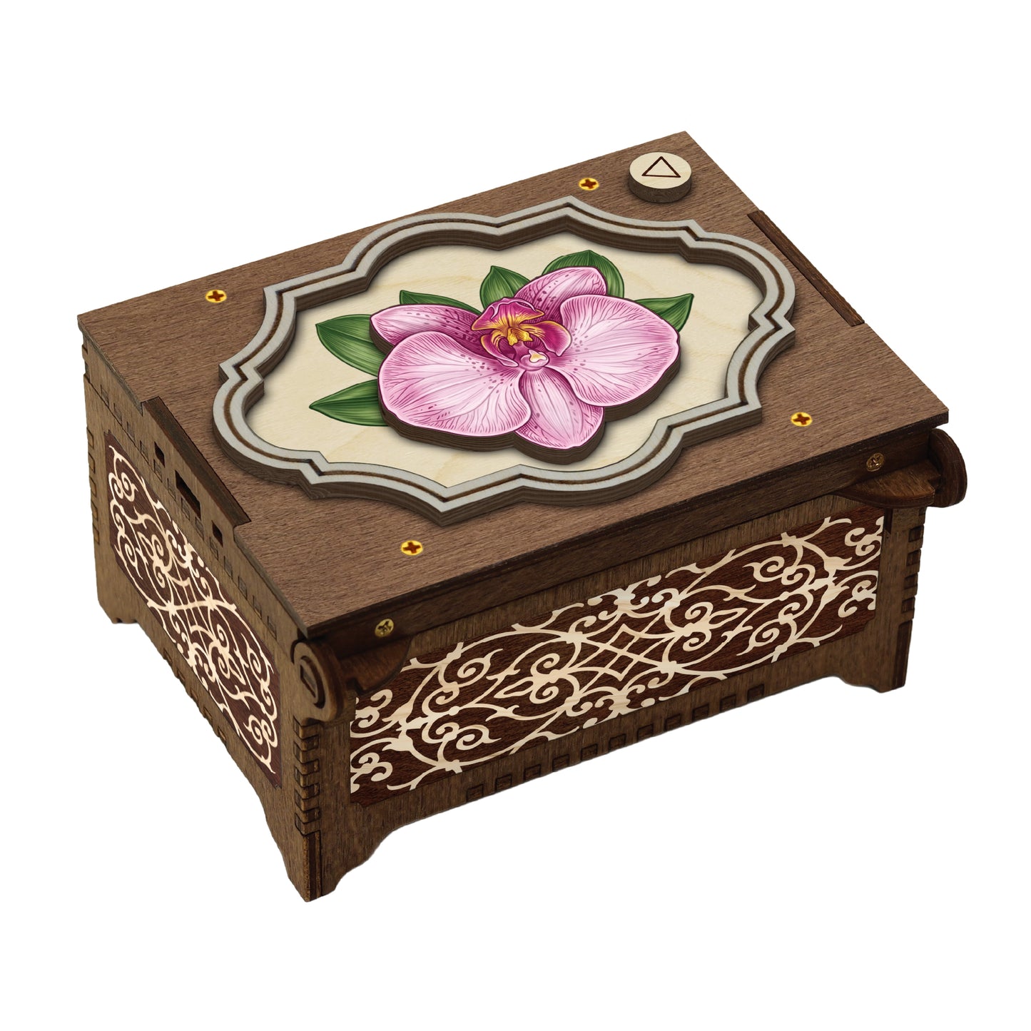 Colorful Orchid Music Box