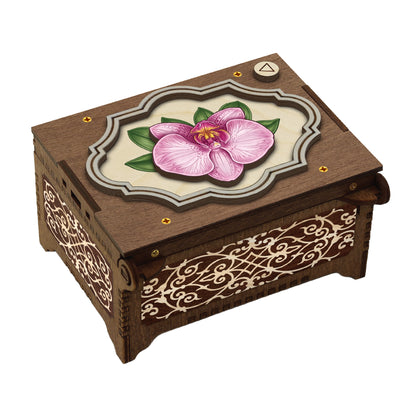 Colorful Orchid Music Box