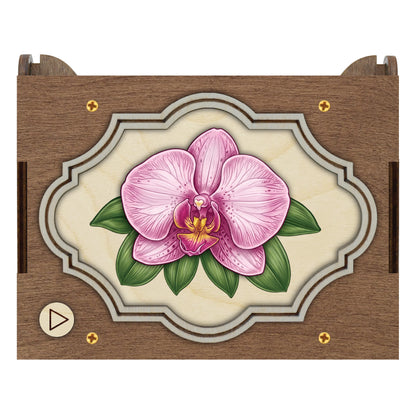 Colorful Orchid Music Box