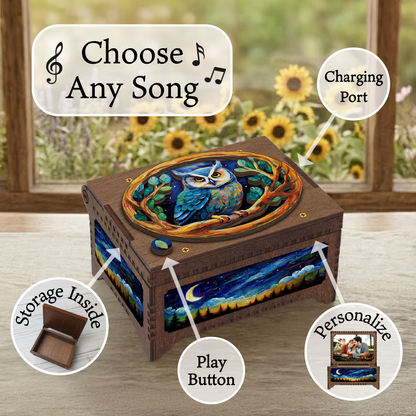 Owl Colorful MP3 Music Box