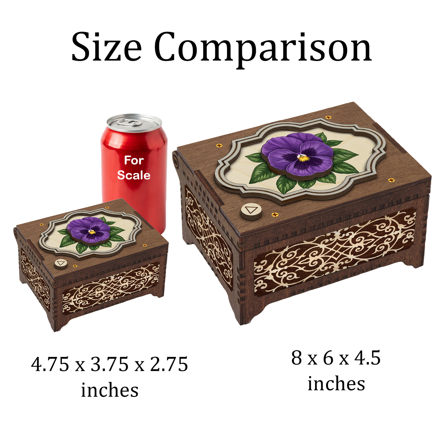 Colorful Pansy Music Box