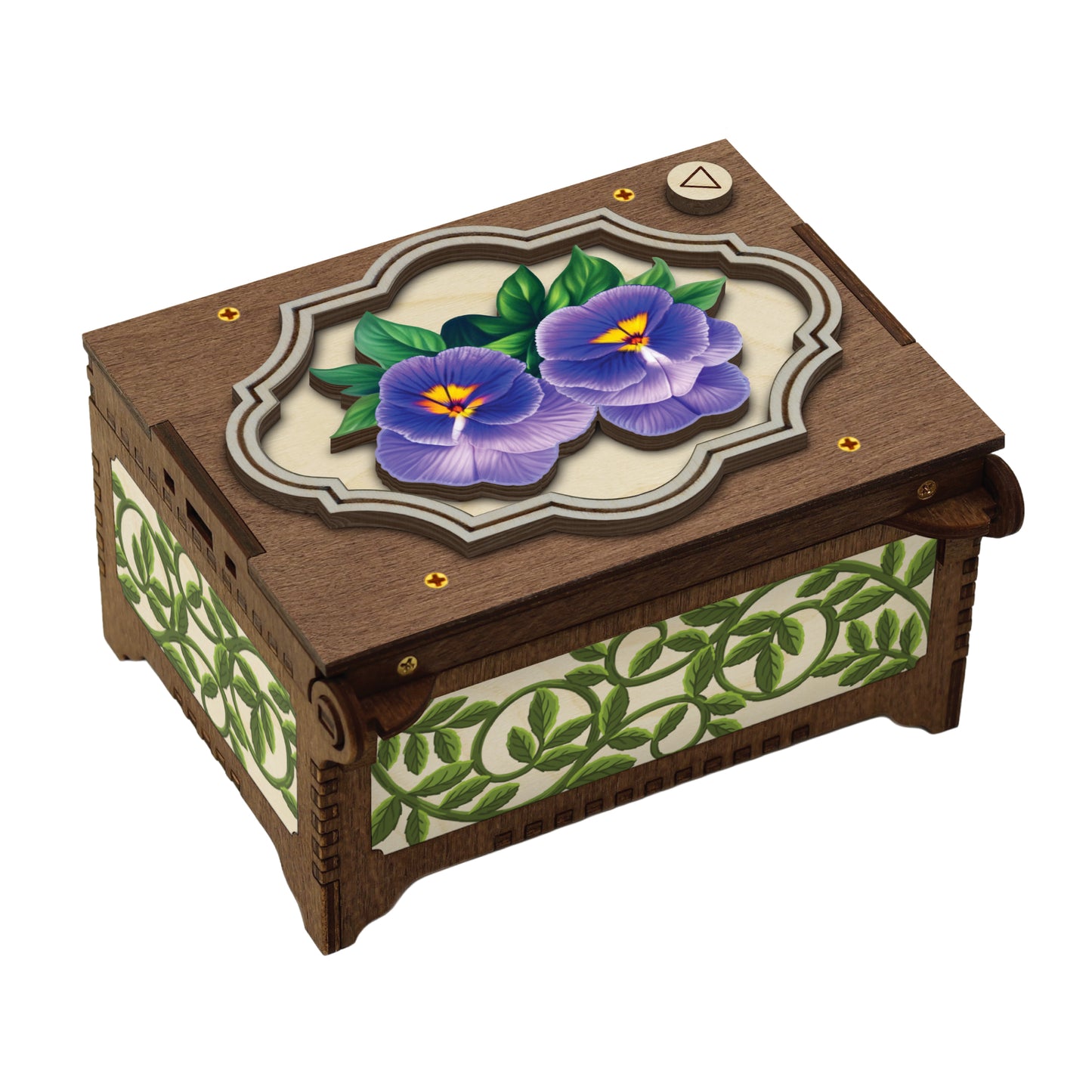 Colorful Pansy Music Box