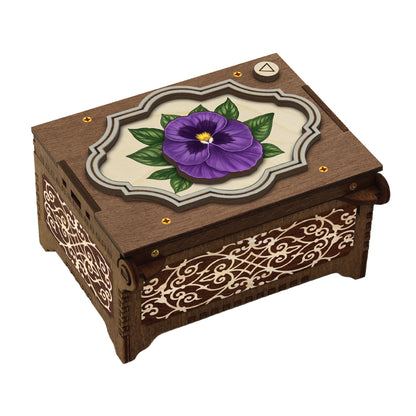 Colorful Pansy Music Box