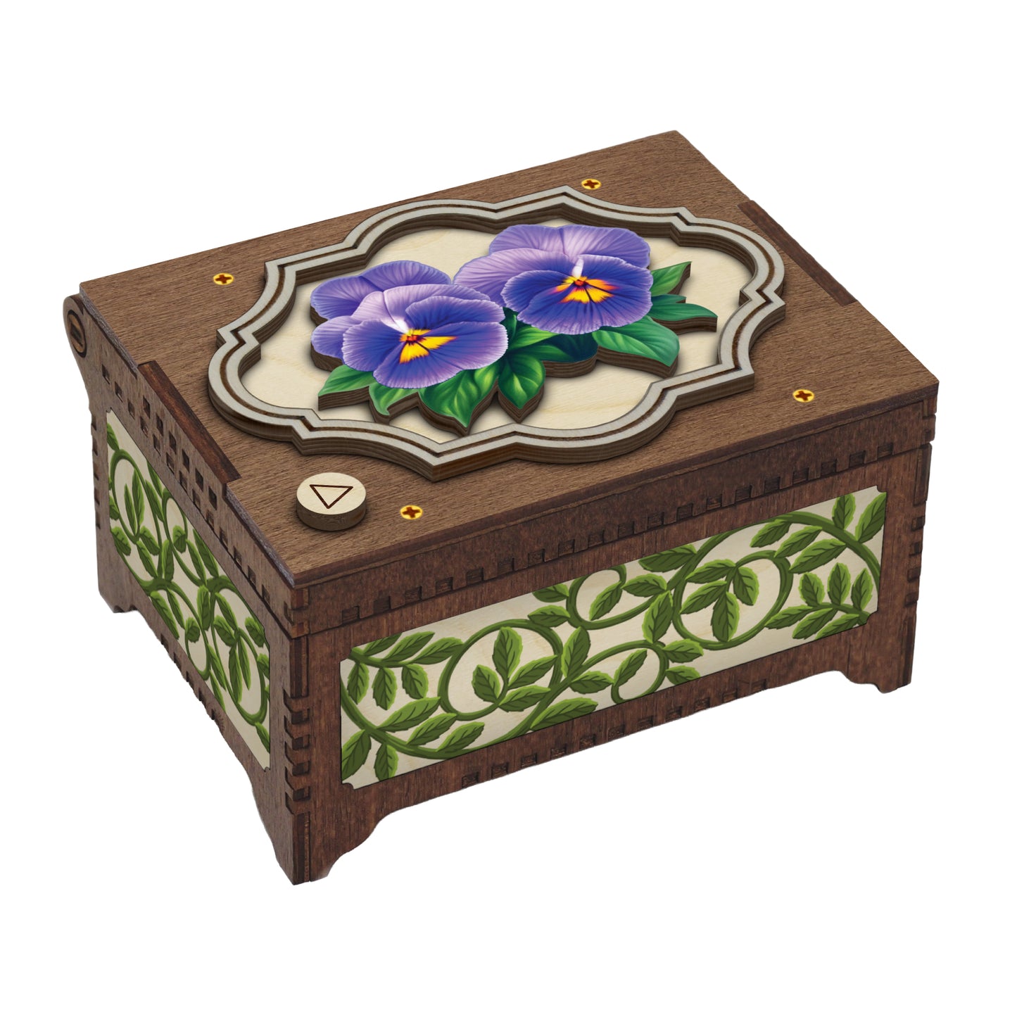 Colorful Pansy Music Box