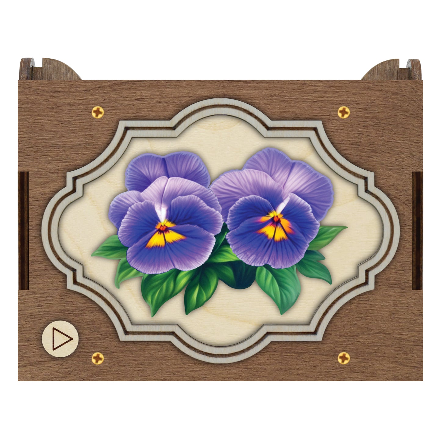 Colorful Pansy Music Box