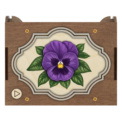 Colorful Pansy Music Box