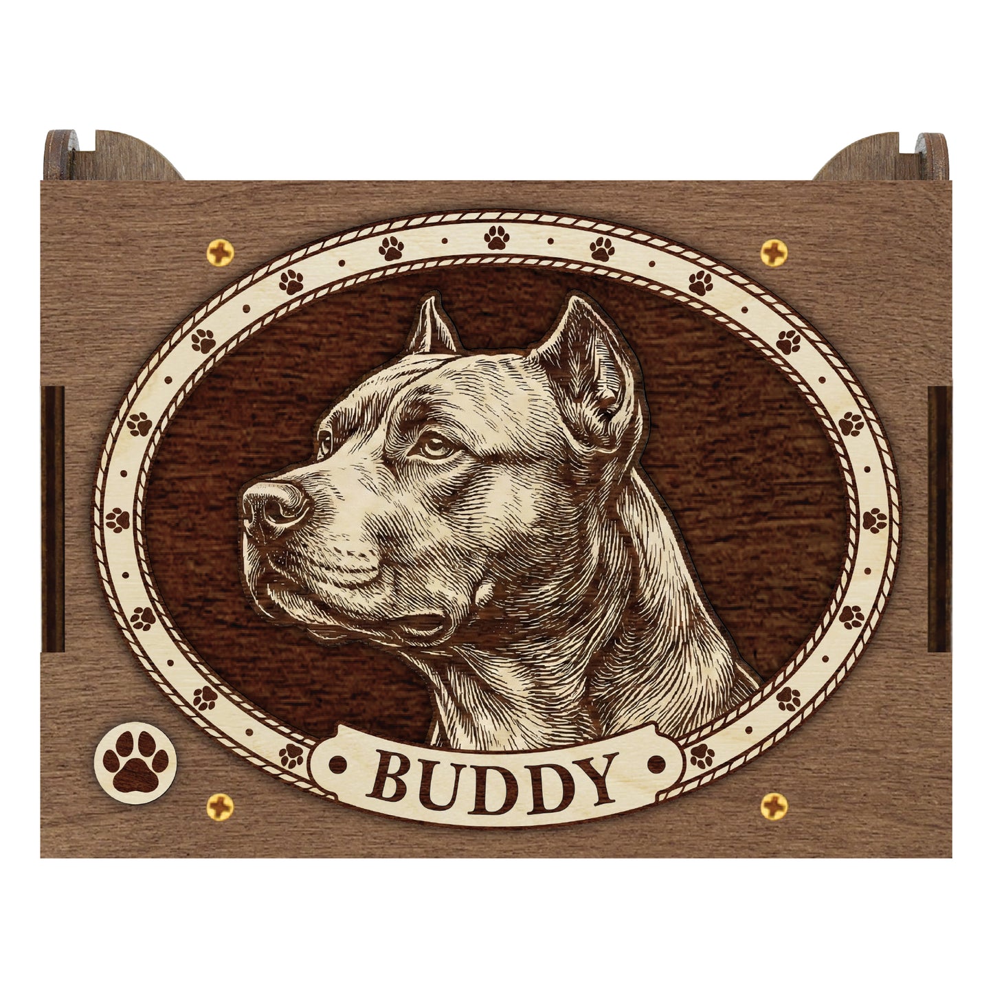 Pit Bull Dog Custom Memorial Music Box, Urn