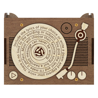 Wood Record Player MP3 Music Box