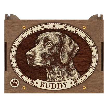Pointer Dog Custom Memorial Music Box, Urn