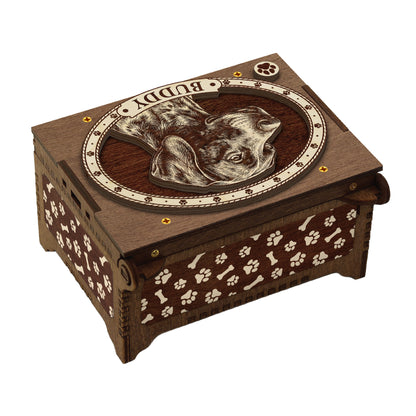 Pointer Dog Custom Memorial Music Box, Urn