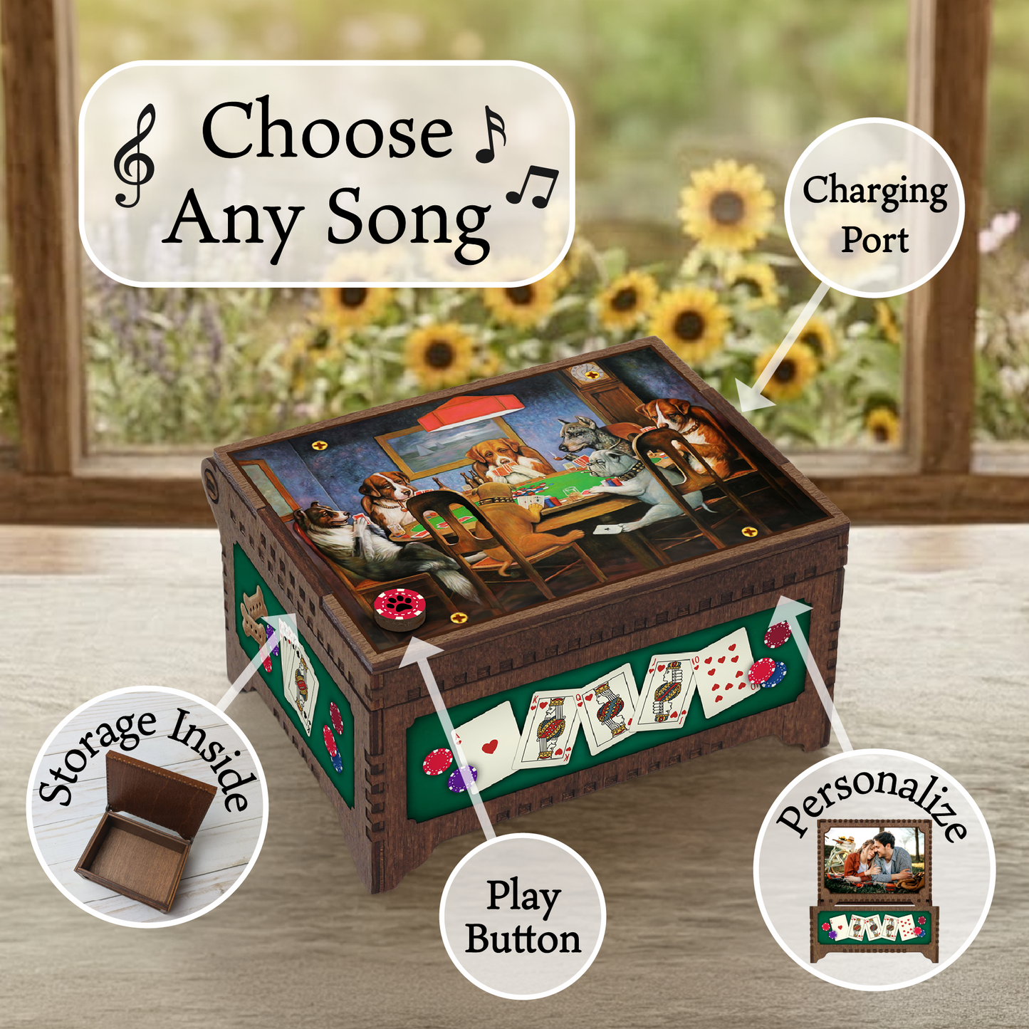 Dogs Playing Poker MP3 Music Box