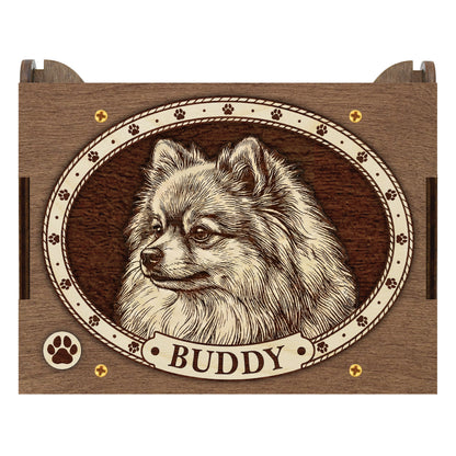 Pomeranian Dog Custom Memorial Music Box, Urn