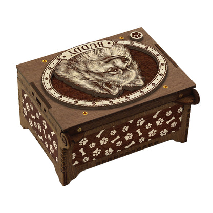 Pomeranian Dog Custom Memorial Music Box, Urn