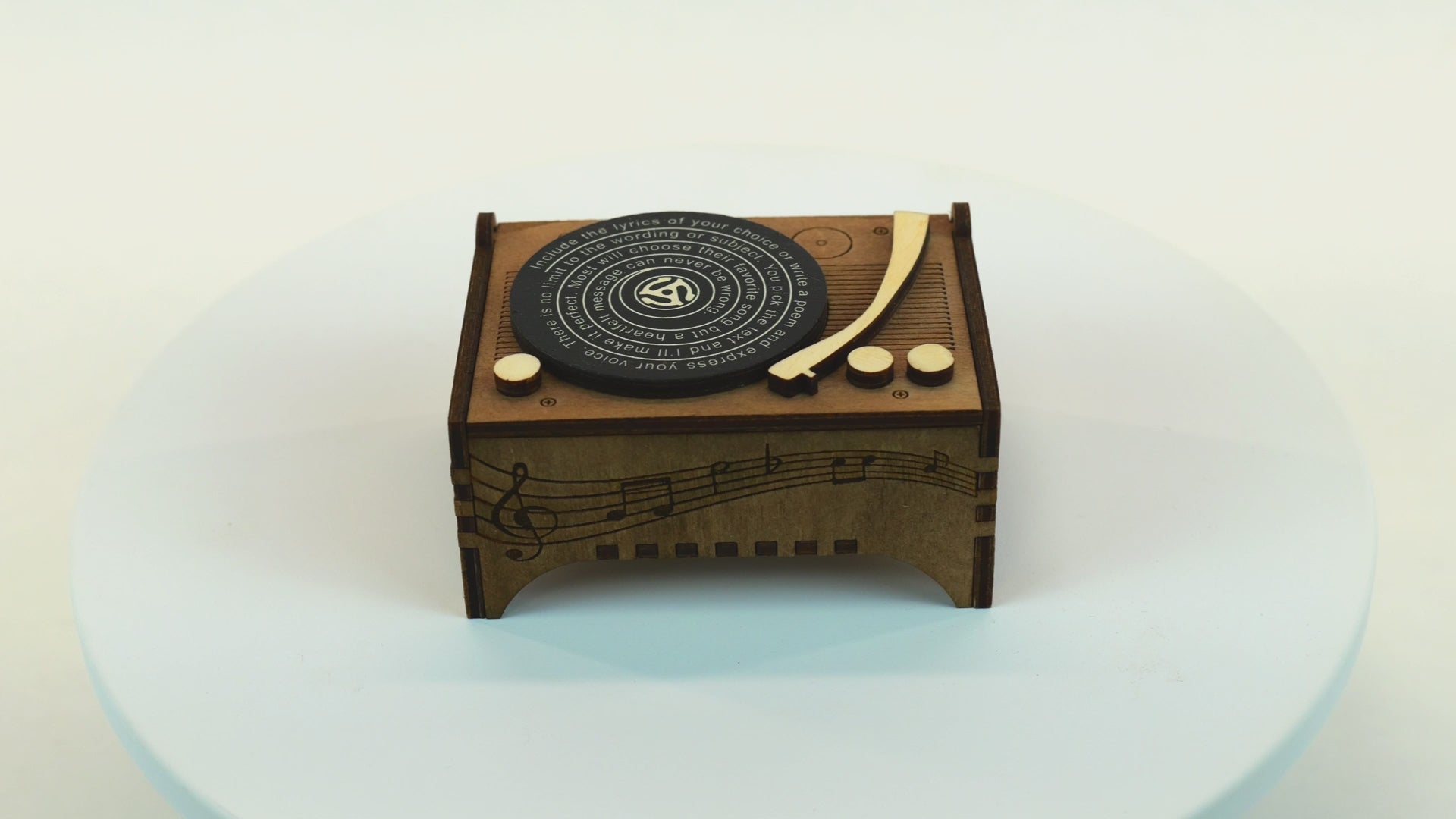 Plays Any Song Lyrics Music Box, Record Player Music Box With