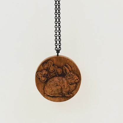 Lucky Rabbit Carved Pendant