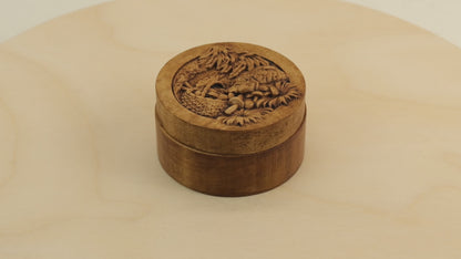 Hedgehog Carved Box