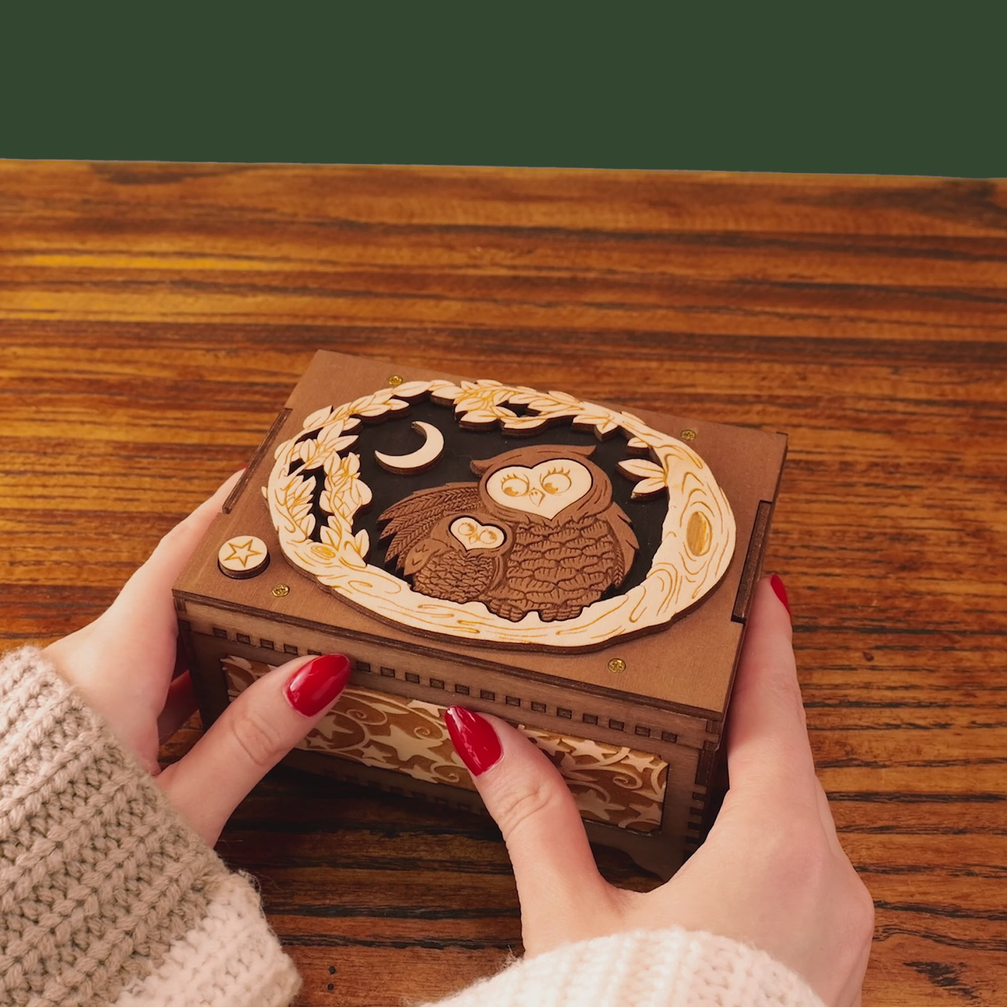 Plays Any Song Digital Music Box, Mommy hotsell and Baby Owl Custom Song Jewelry Box