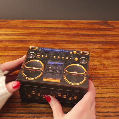 Black Boombox Music Box