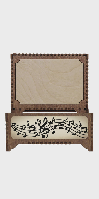 Wood Record Player MP3 Music Box