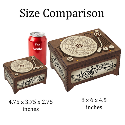 Wood Record Player MP3 Music Box