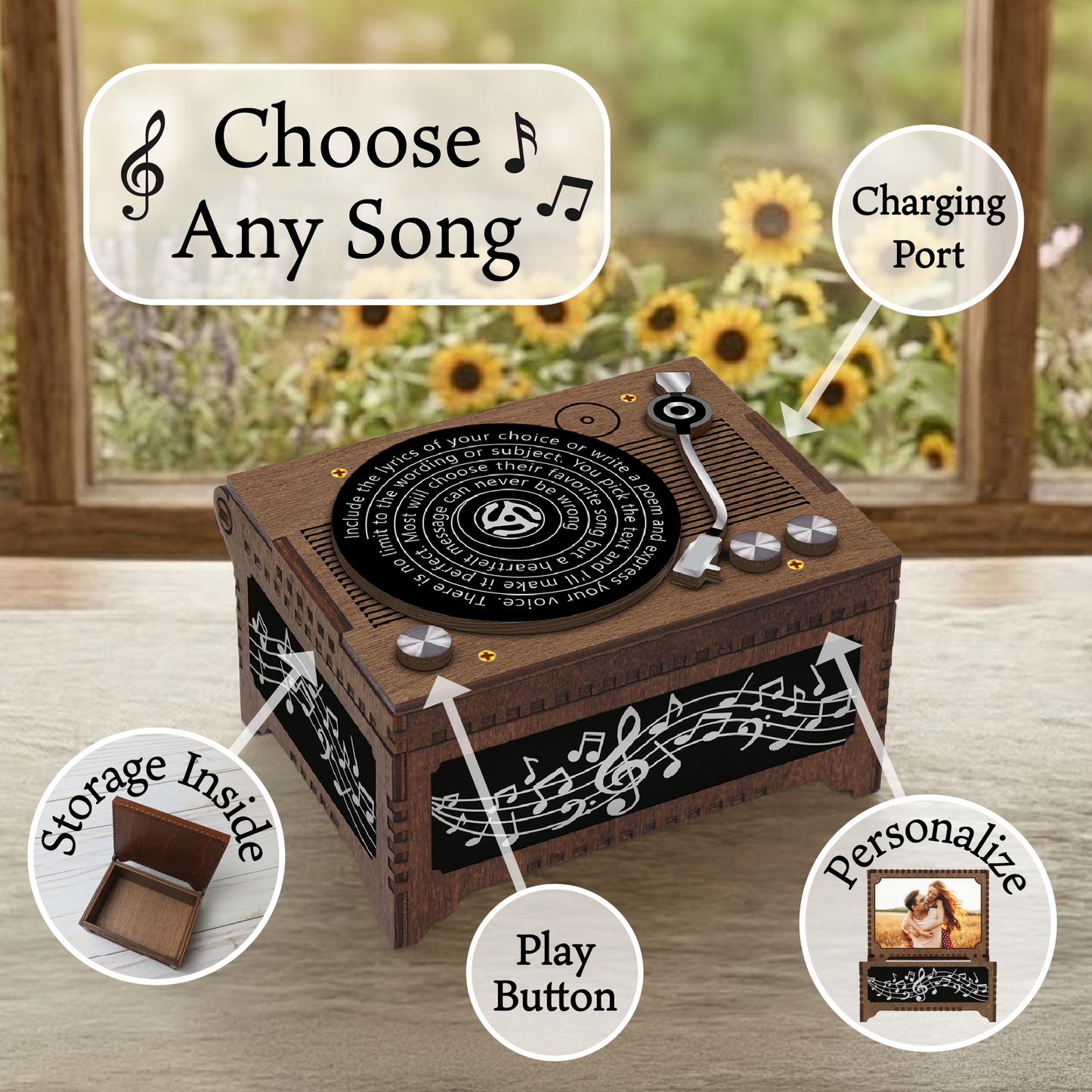 Record Player MP3 Music Box