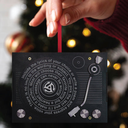 Black Record Player Ornament