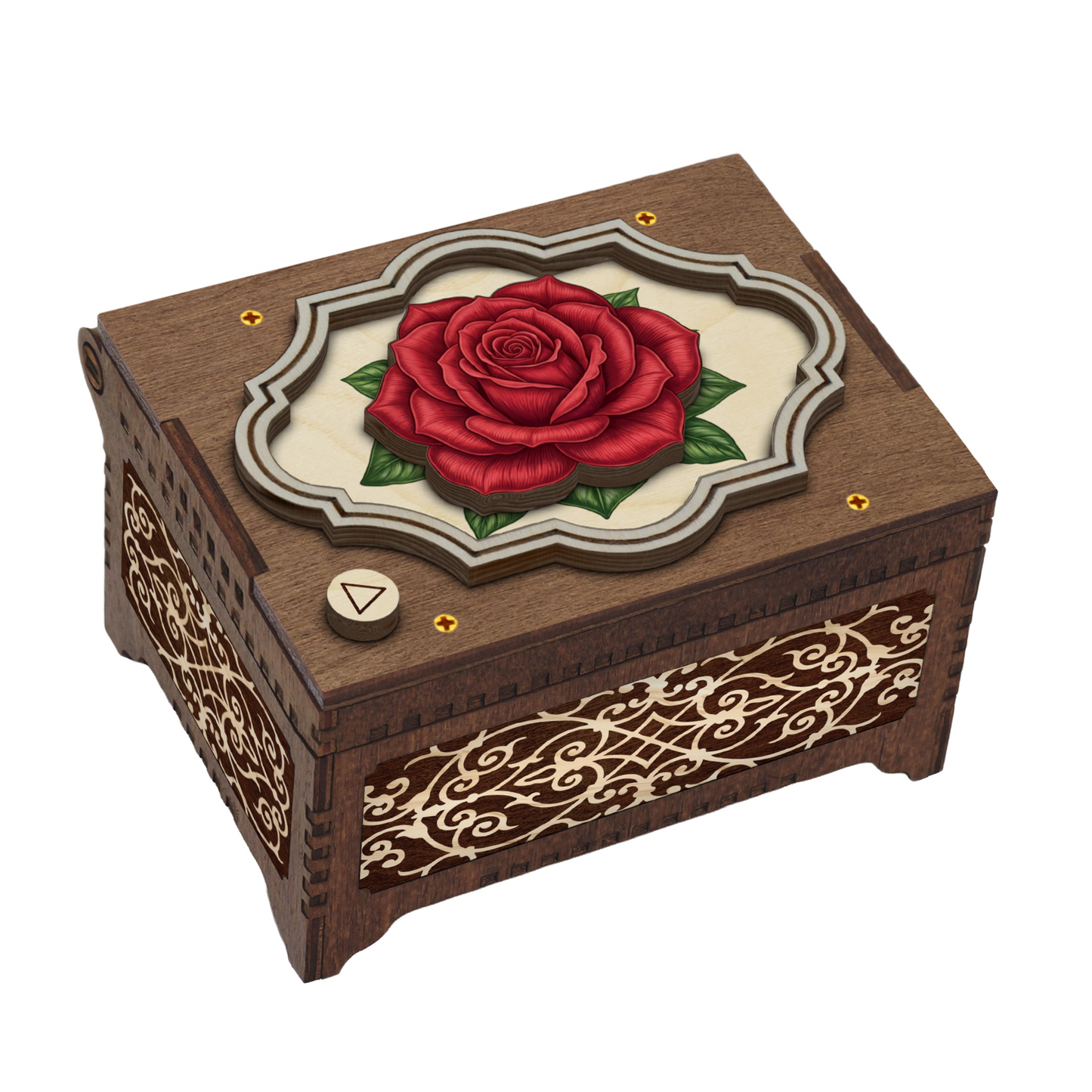 Colorful Rose Music Box