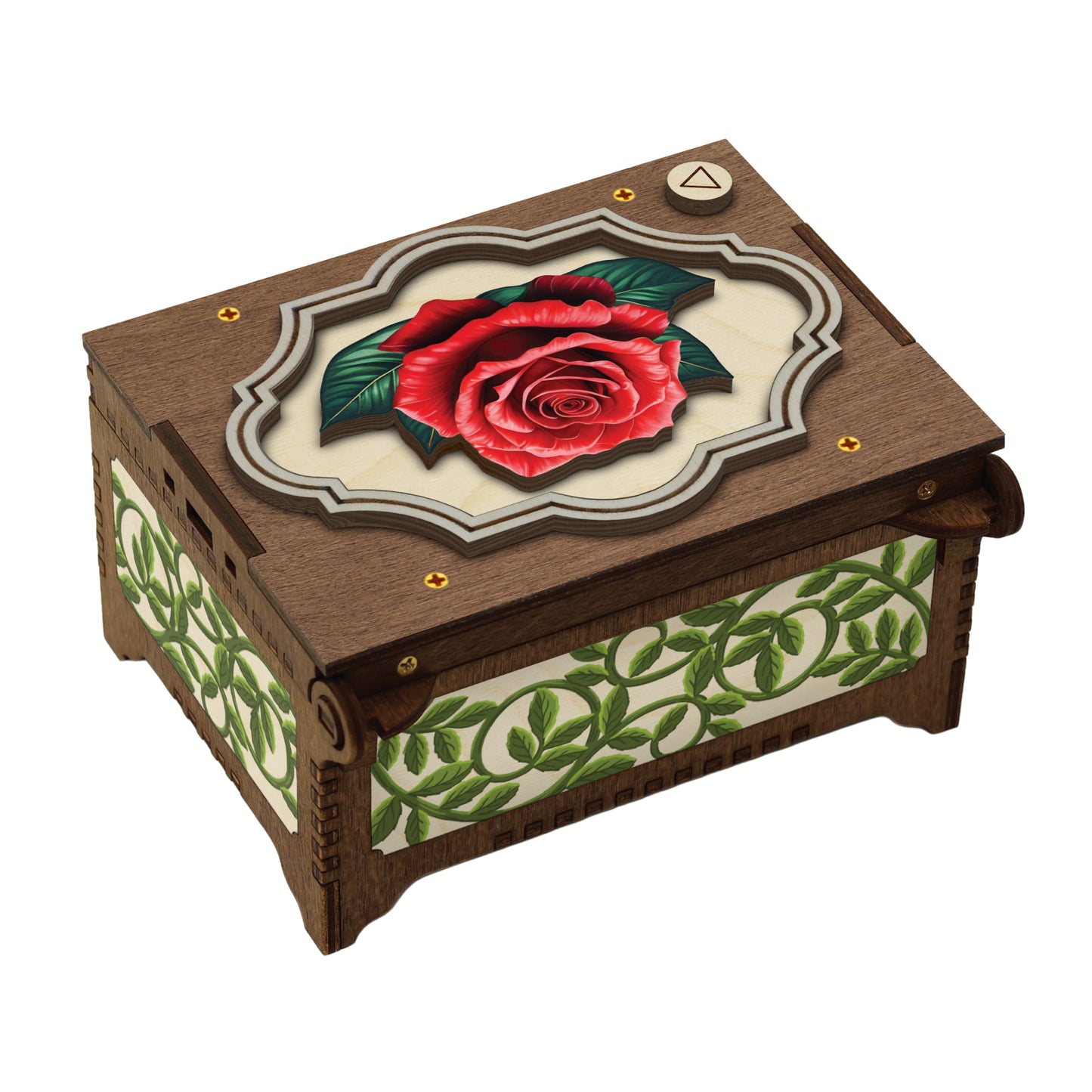 Colorful Rose Music Box